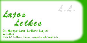 lajos lelkes business card